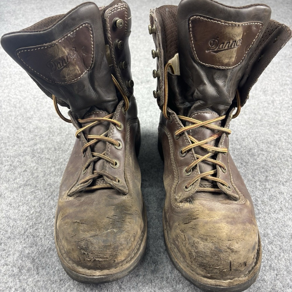 Danner Quarry 8" USA Steel Toe Work Boots Mens 10.5D Brown Vibram GoreTex Lace